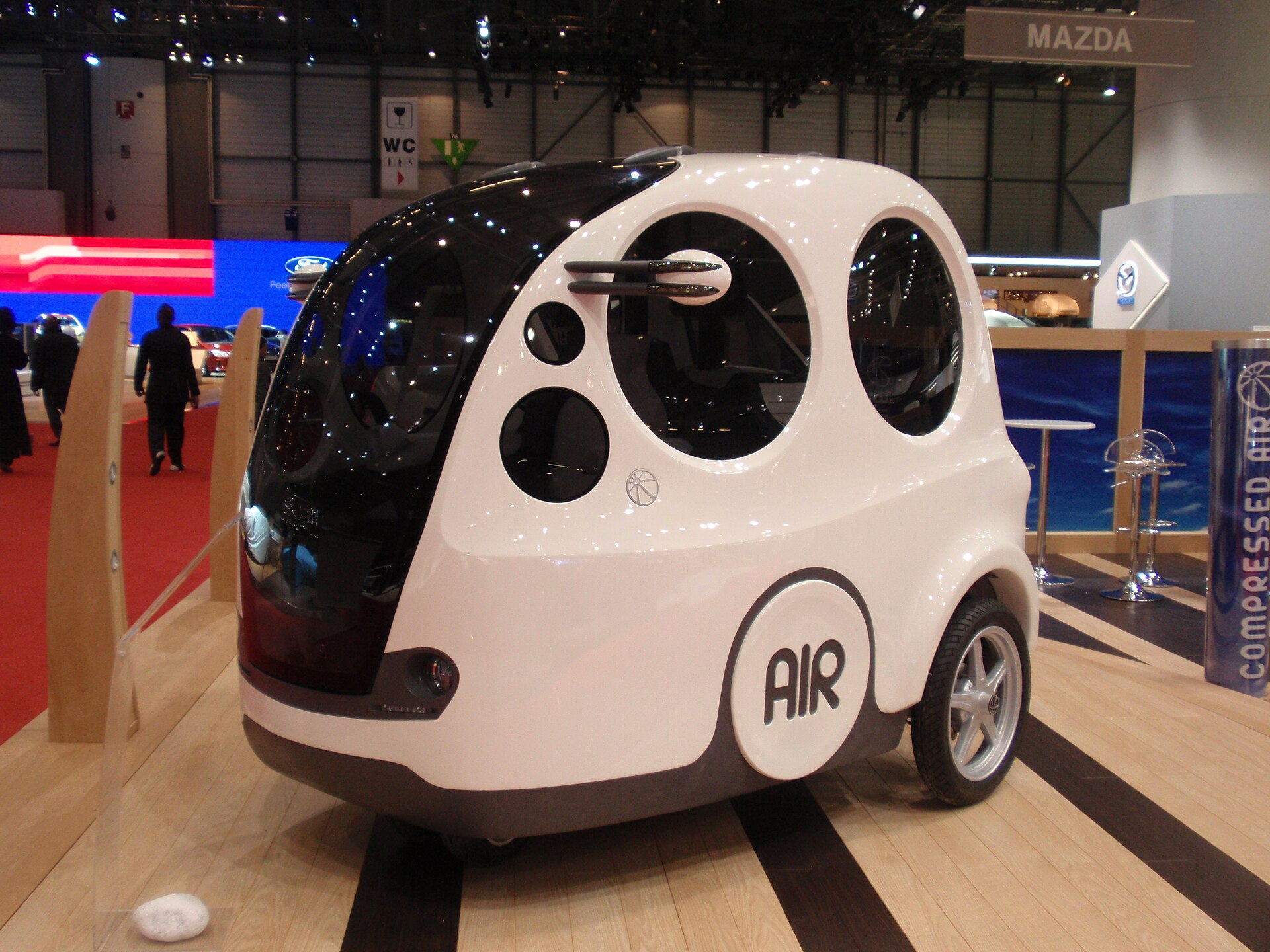 MDI AirPod compressed air car, related to Zero Pollution Motors.