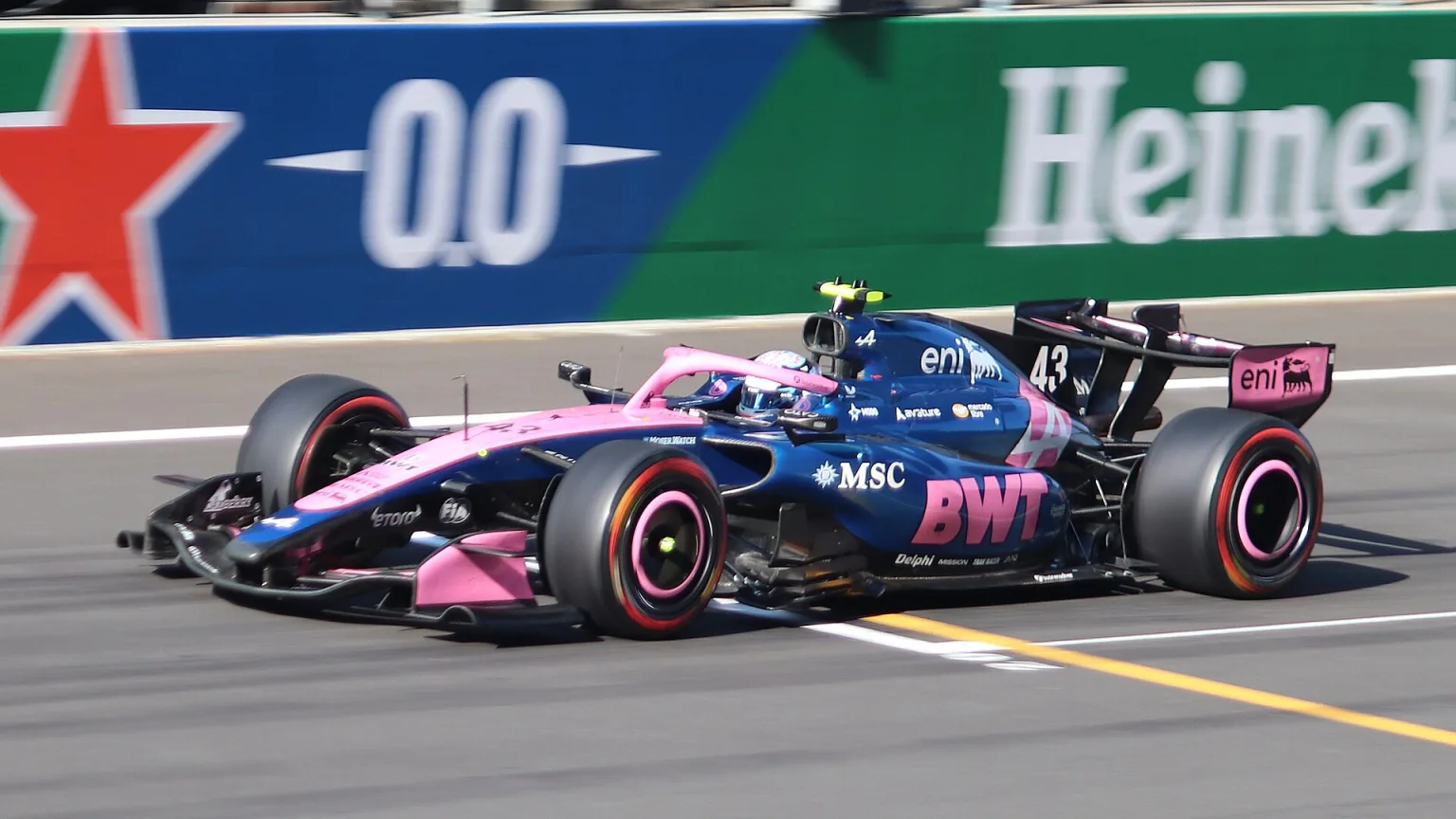 Alpine Formula One car at the 2026 Chinese Grand Prix qualifying session