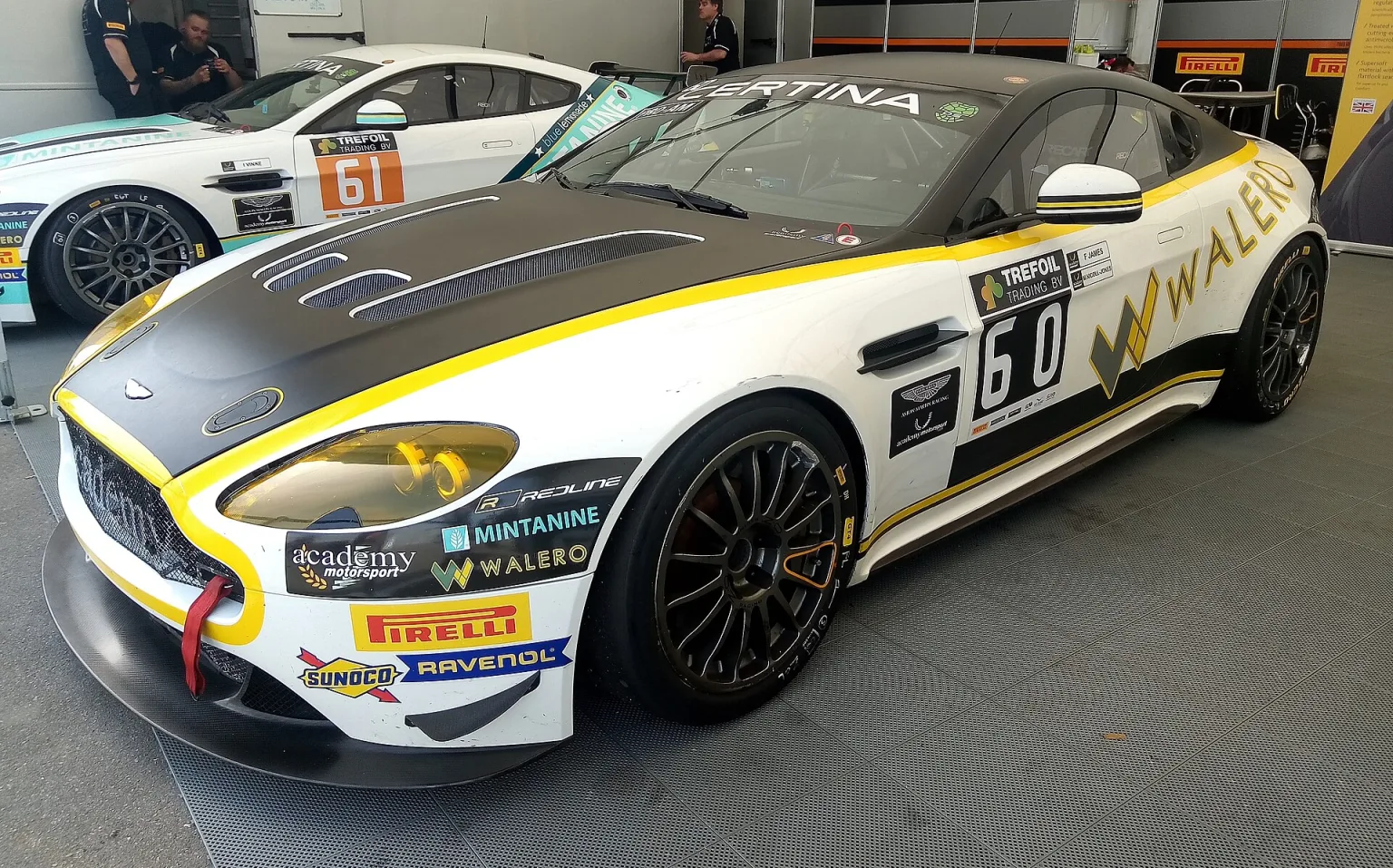 Academy Motorsport Aston Martin Vantage GT4 on track