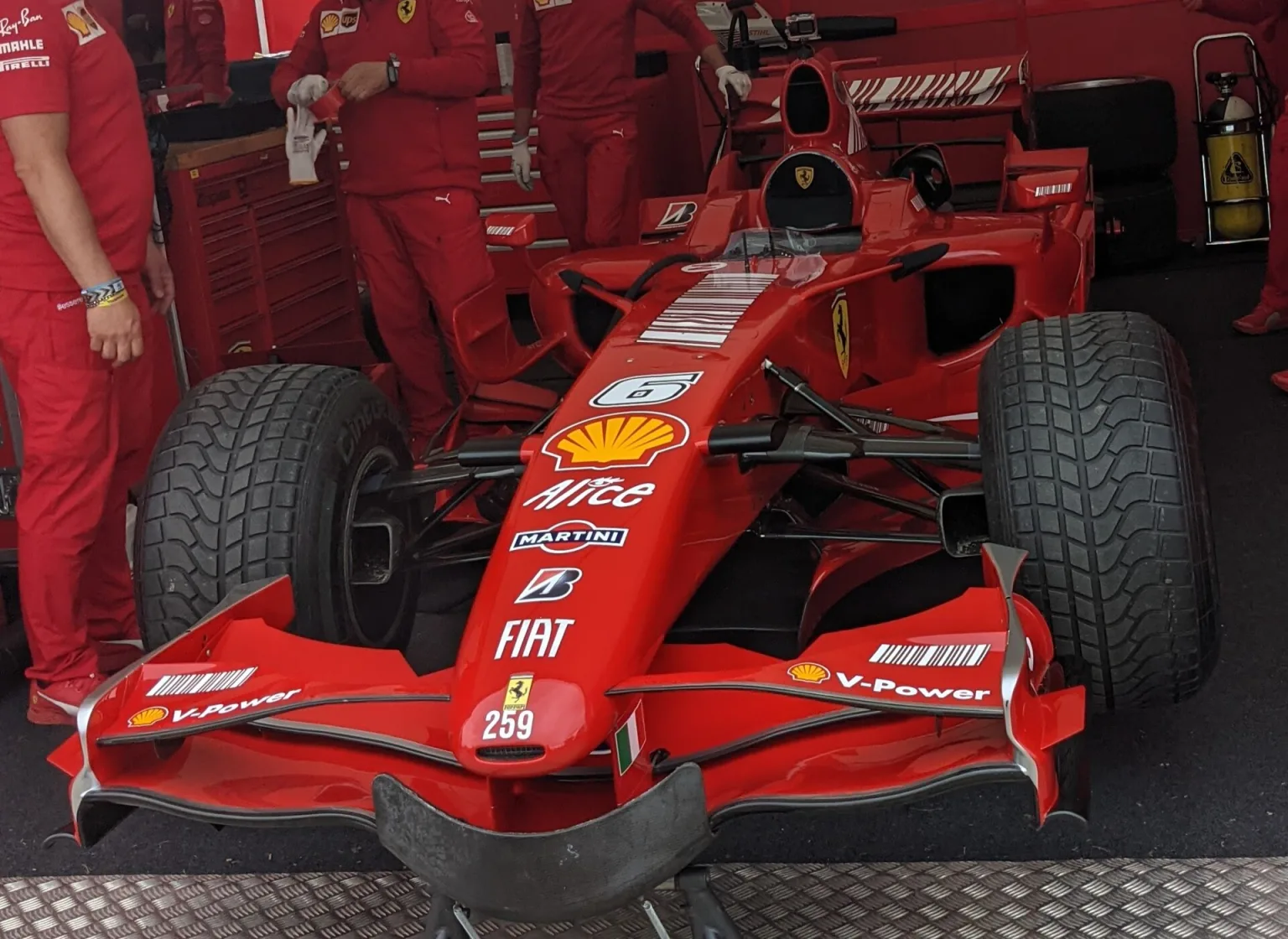 Ferrari F2008 Formula 1 car on track