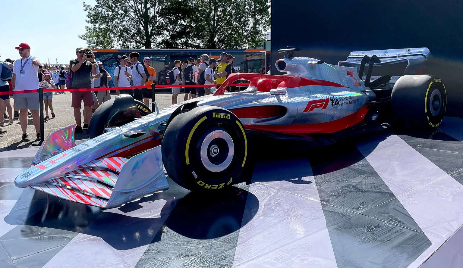 2022 Formula One car on track at the British Grand Prix