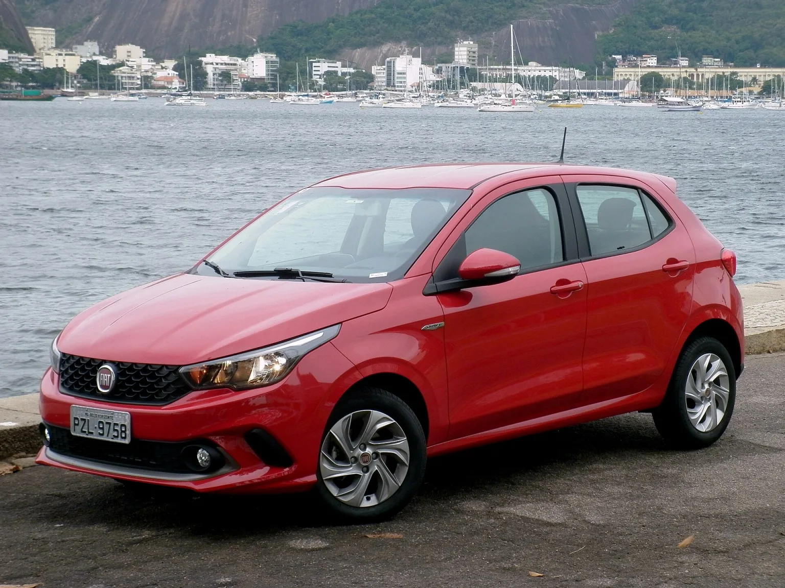 Fiat Argo hatchback, front and side view