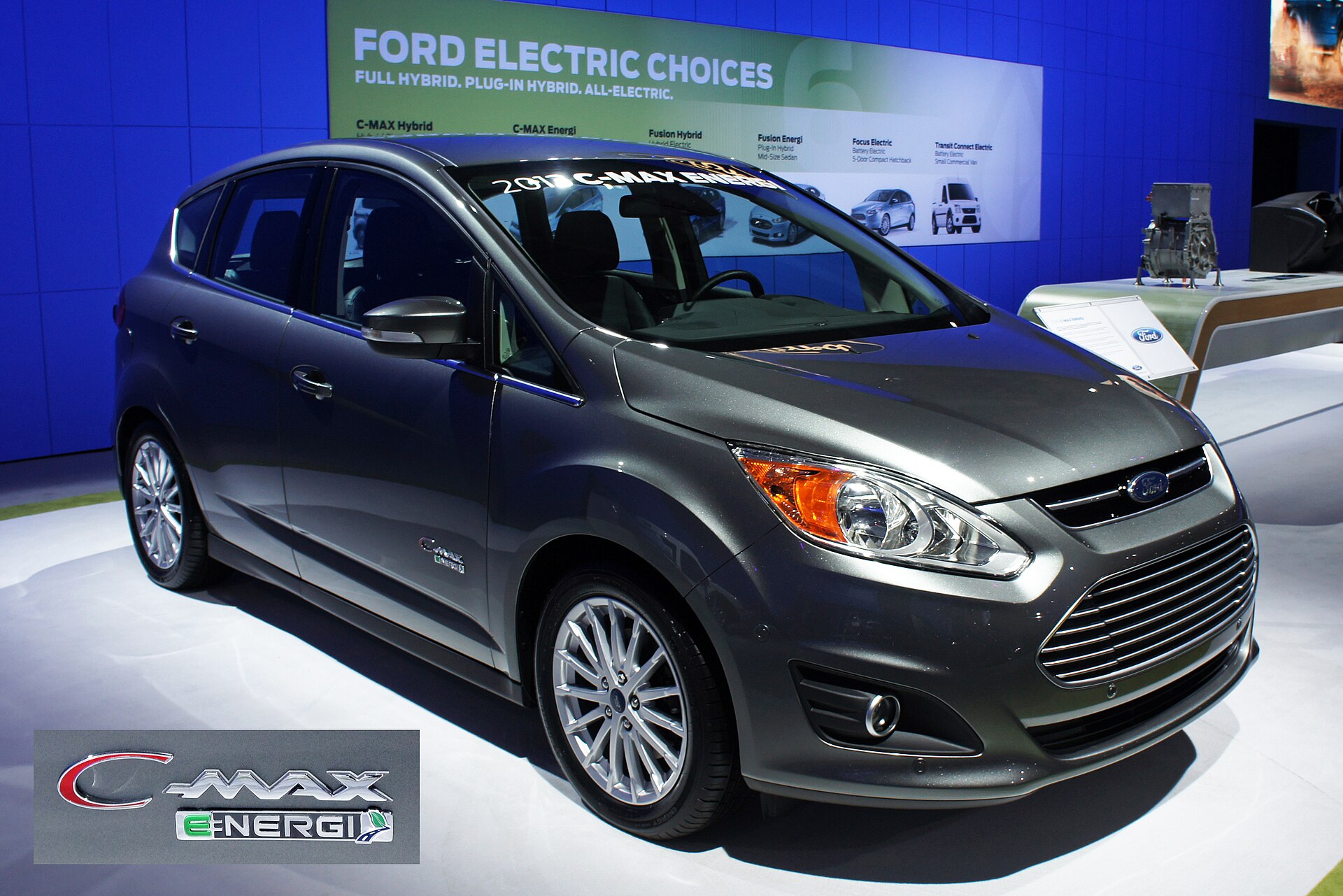Ford C-Max Energi plug-in hybrid with badge visible