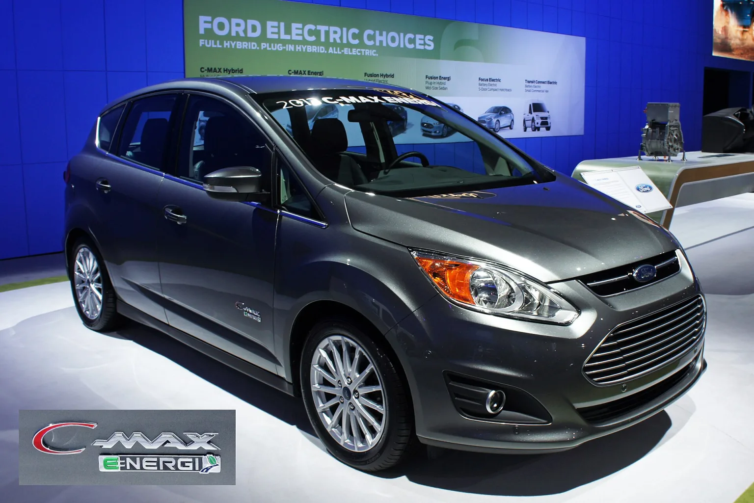 Ford C-Max Energi plug-in hybrid with badge visible