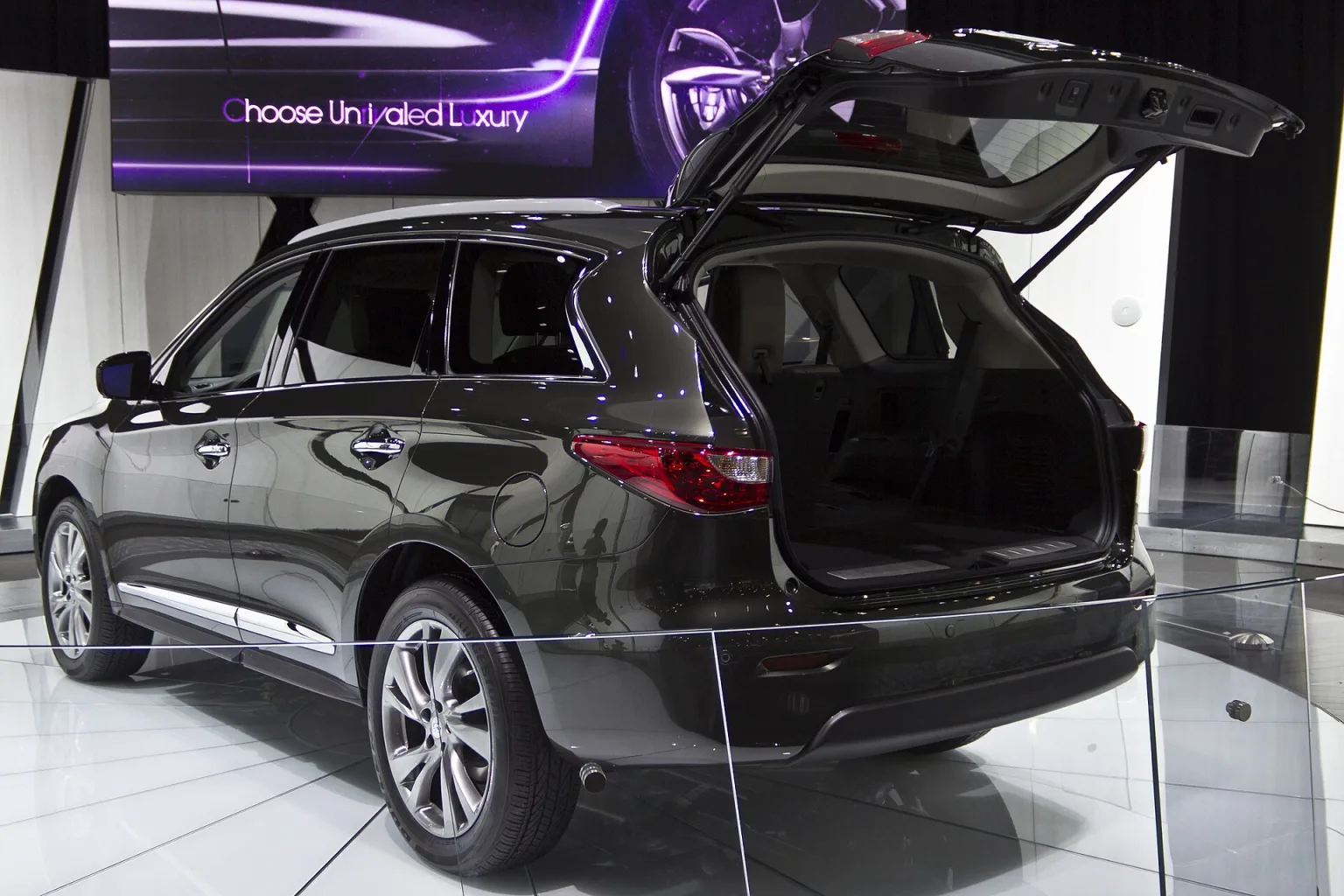 Infiniti JX Crossover studio rear three-quarter view