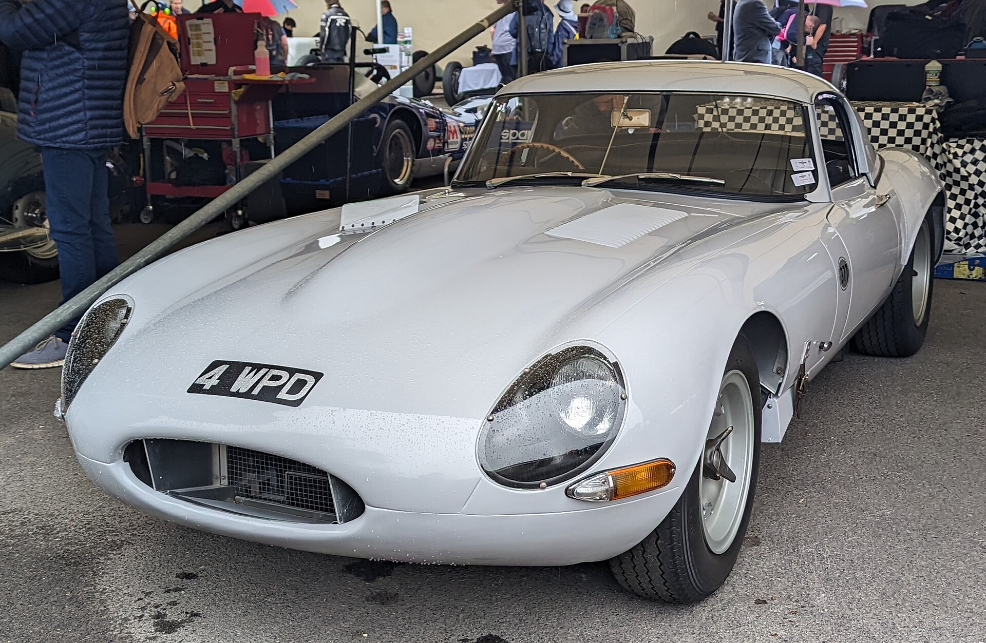 Jaguar E-Type Lightweight coupe on display