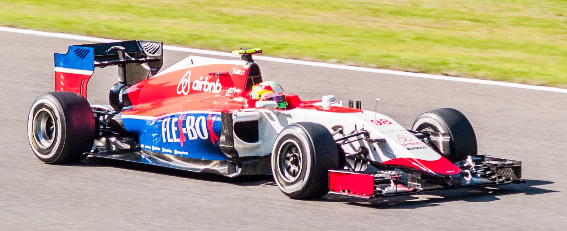 Roberto Merhi driving the Manor F1 Team car during the 2015 season