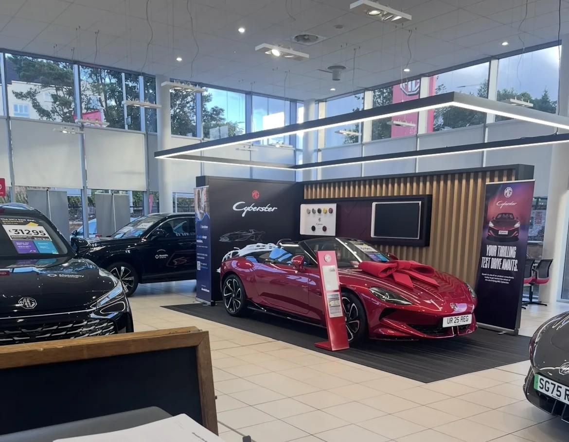 MG showroom in East Kilbride, Scotland