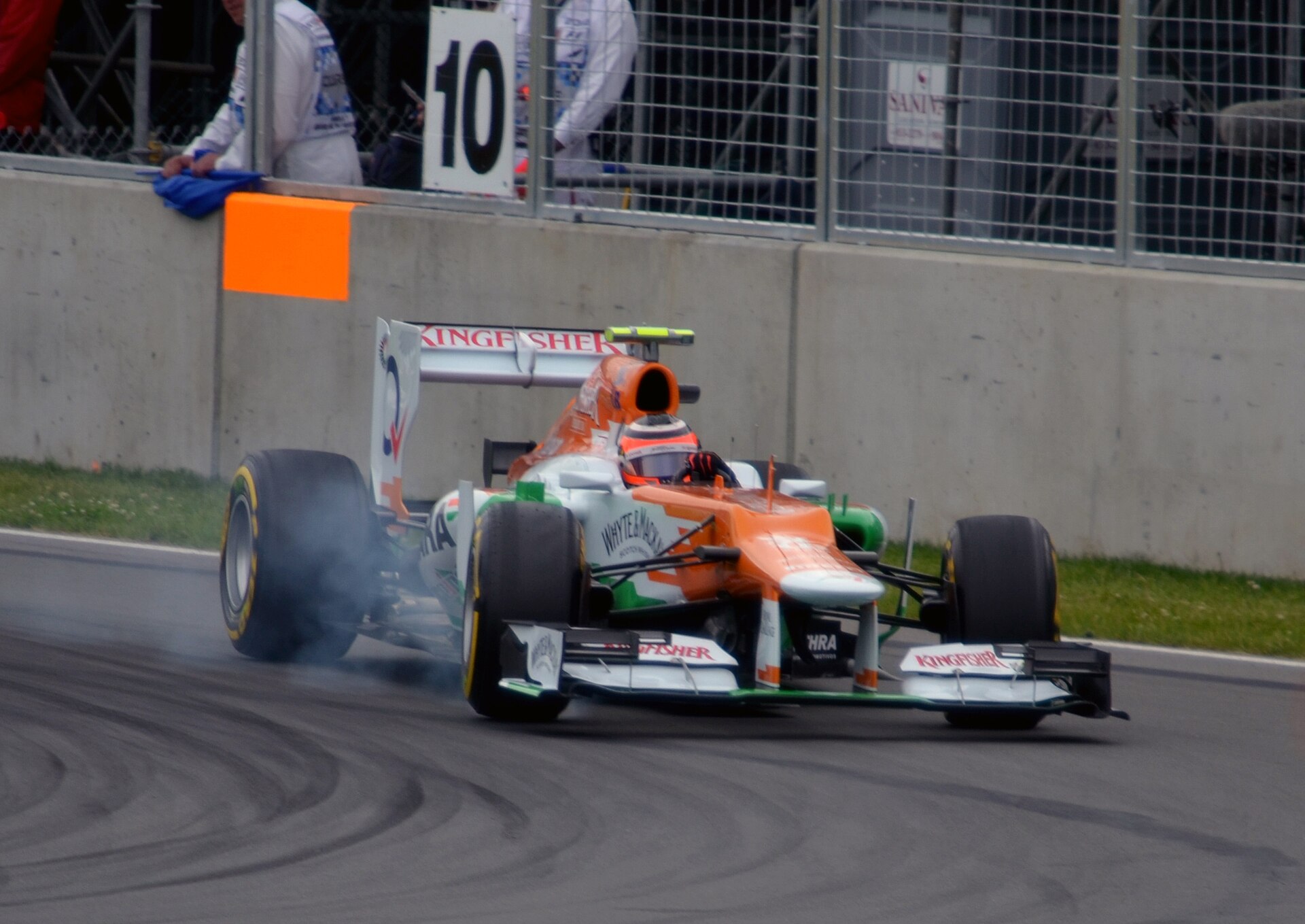 Nico Hülkenberg driving the Force India VJM05 at the 2012 Canadian Grand Prix