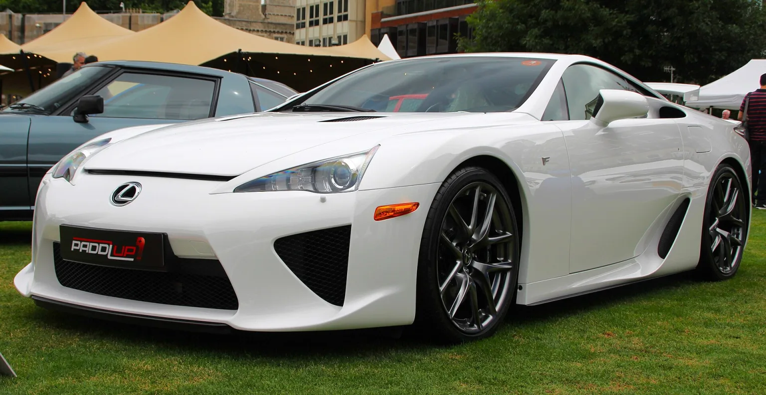 2011 Lexus LFA in white, exterior front three-quarter view