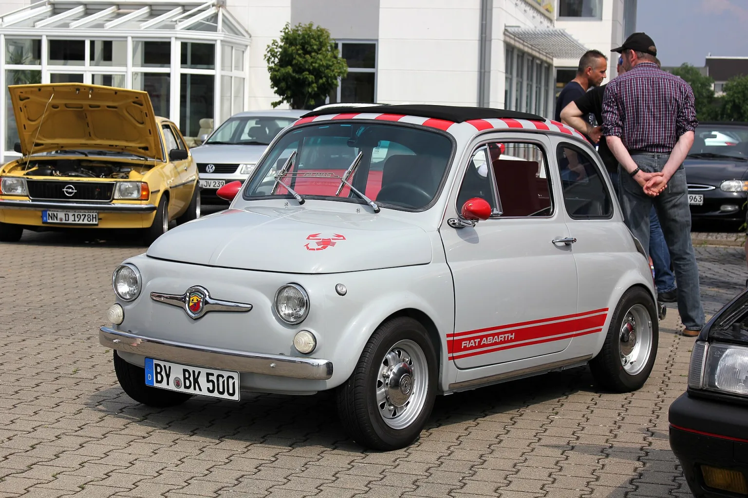 Fiat 500 Abarth hatchback parked on the street