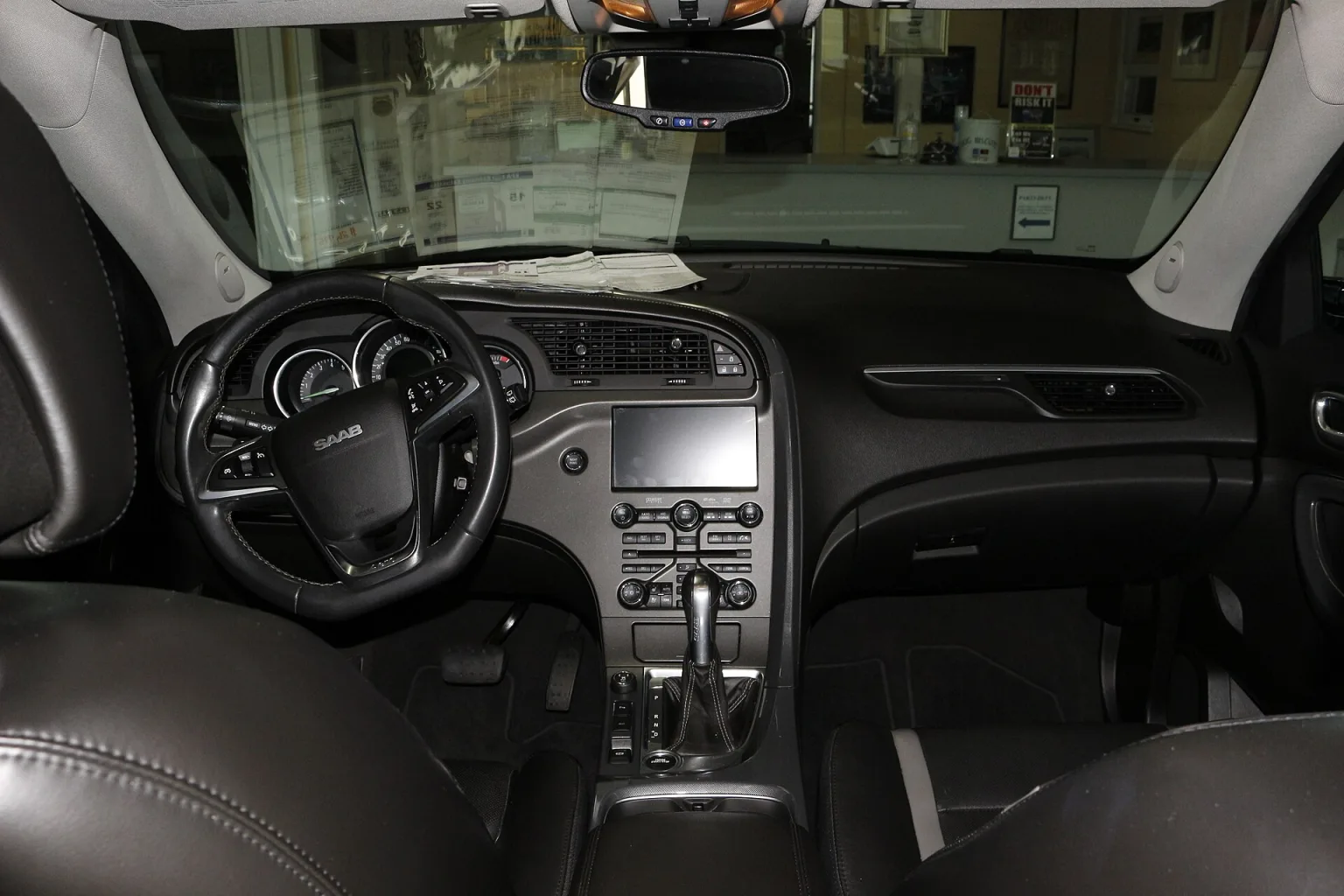 Interior of a 2011 Saab 9-4X Aero