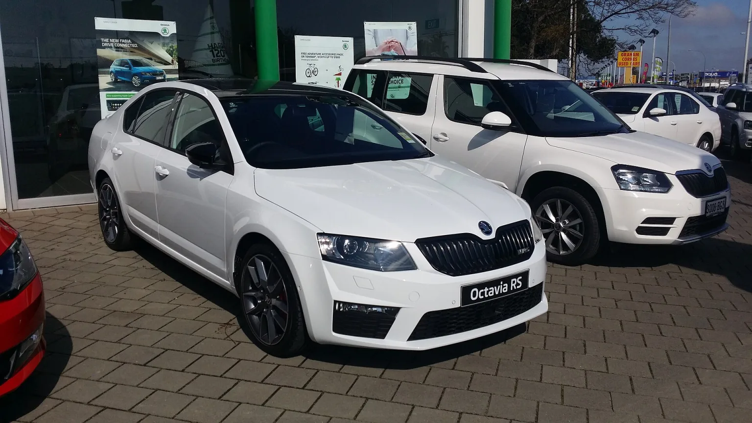 2015 Škoda Octavia RS hatchback on the street