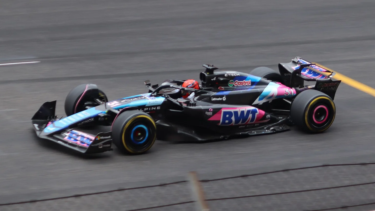 Esteban Ocon driving in the 2024 Chinese Grand Prix