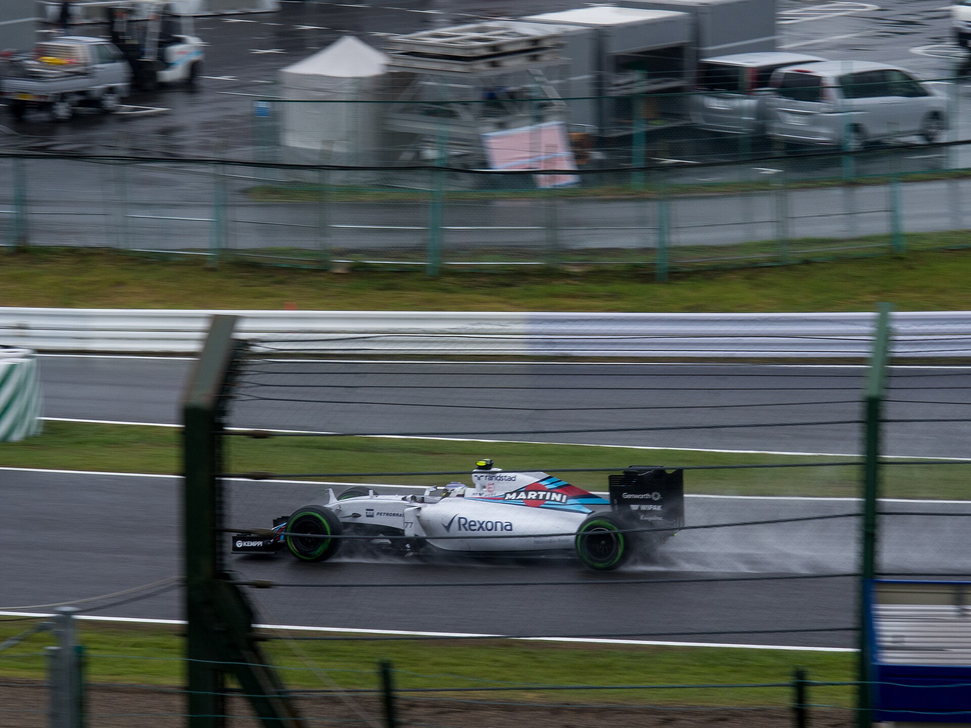 Valtteri Bottas driving the Williams FW37 Formula One car