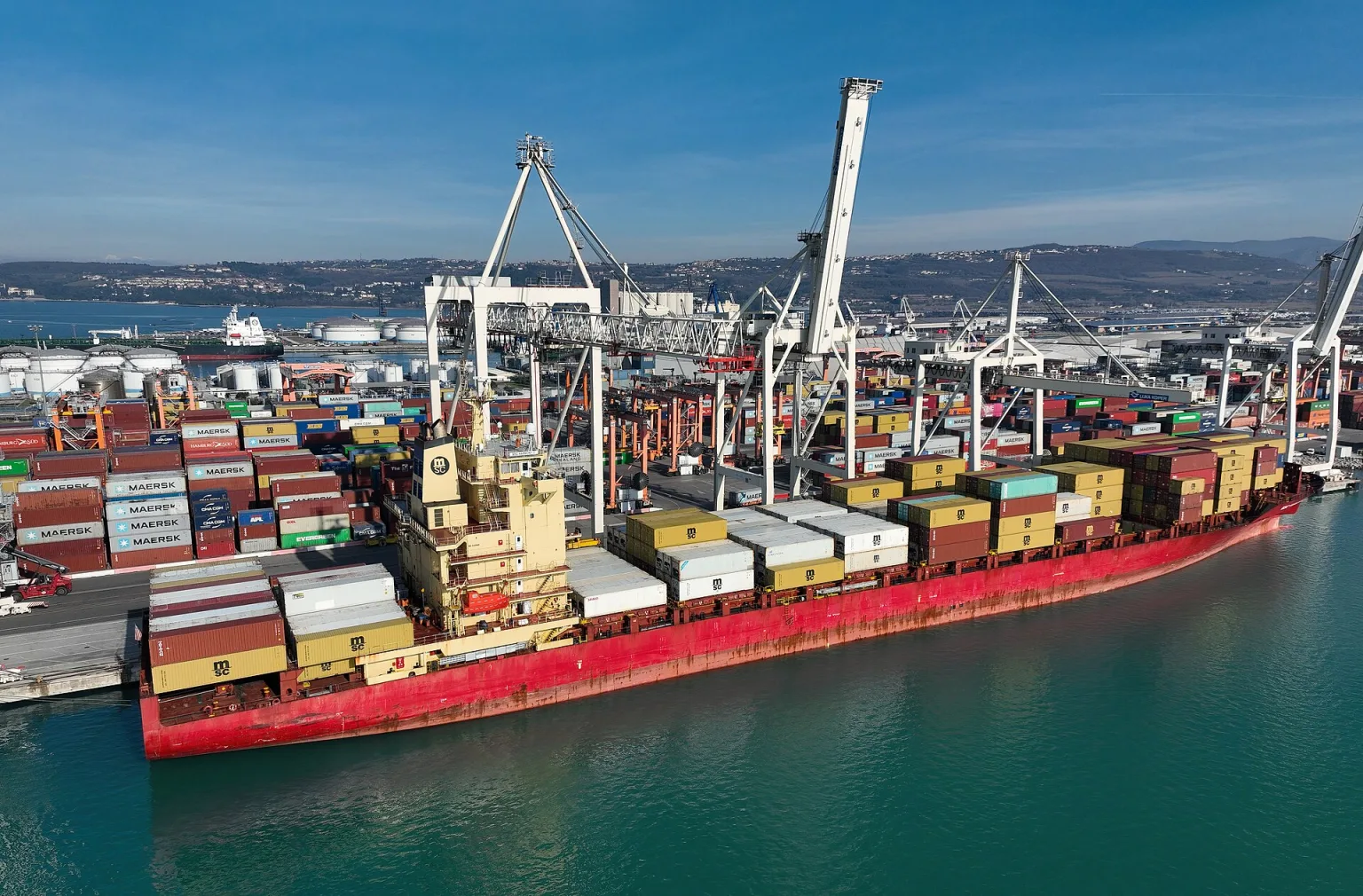 MSC HARMONY III container ship in port